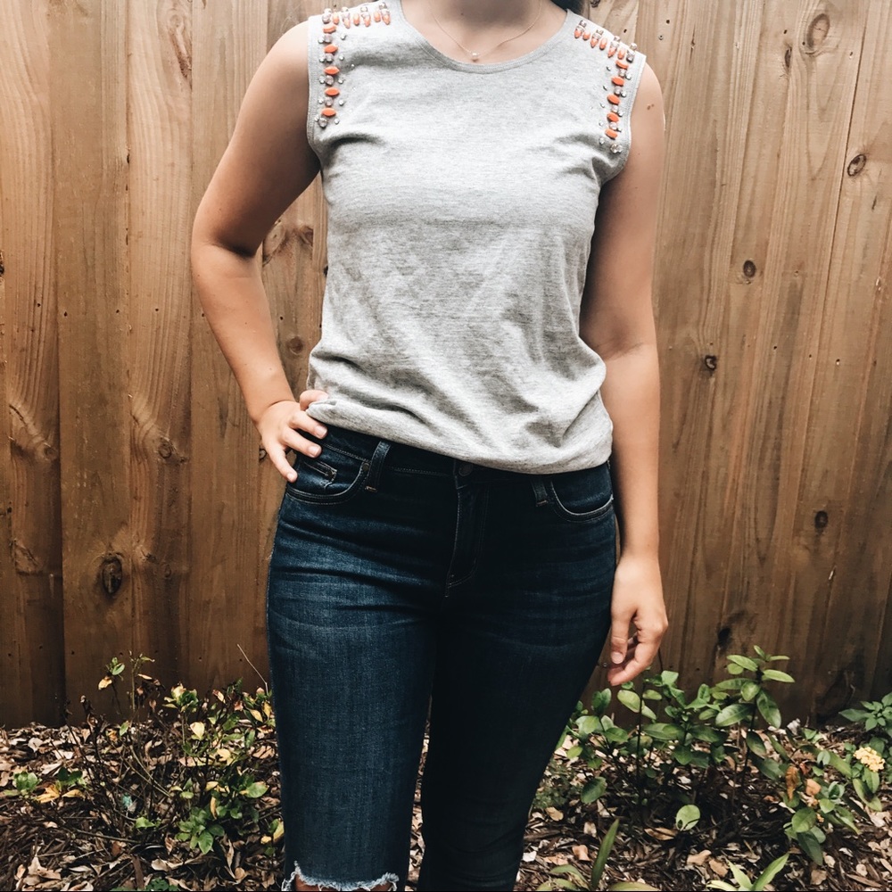 J. Crew Beaded Tank