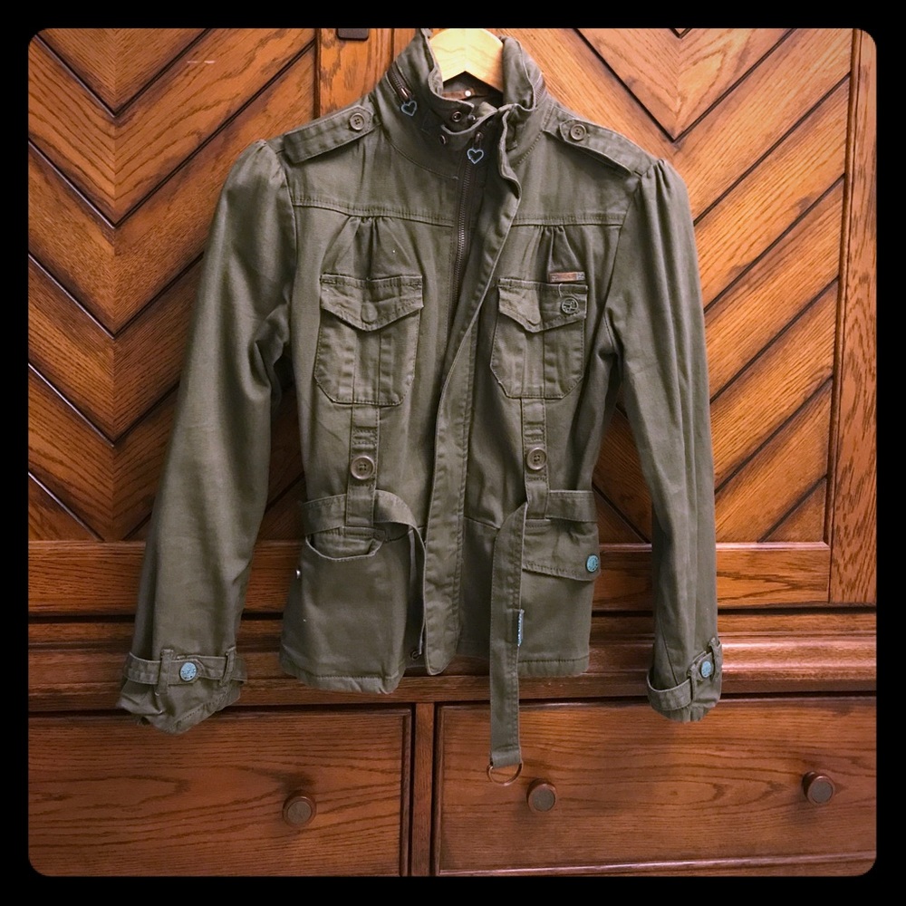 Olive green utility jacket