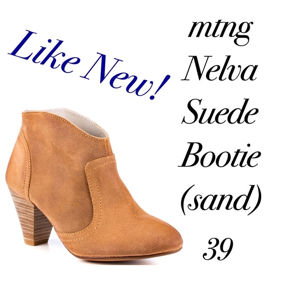 MTNG Shoes - MTNG Brand Nelva Suede Bootie in Sand Sz 39 US 9