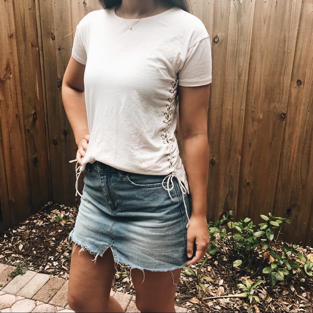 Lace Up Tee