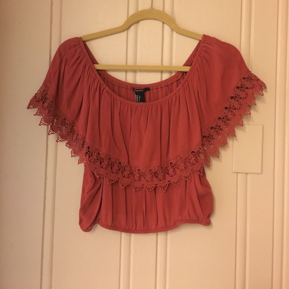 Cropped crochet top
