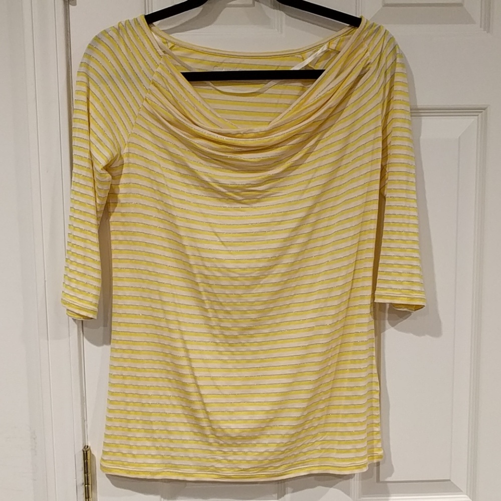 Calvin Klein Jeans Yellow Boatneck Top