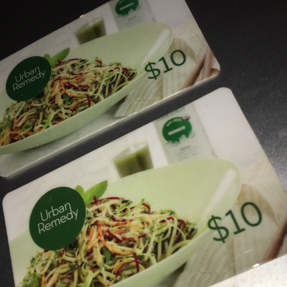 Two $10 Gift Cards to Urban Remedy