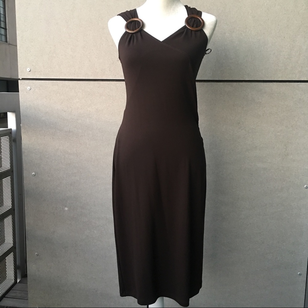 Michael Kors brown sleeveless dress