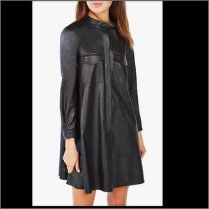 BCBG vegan leather Emilee dress