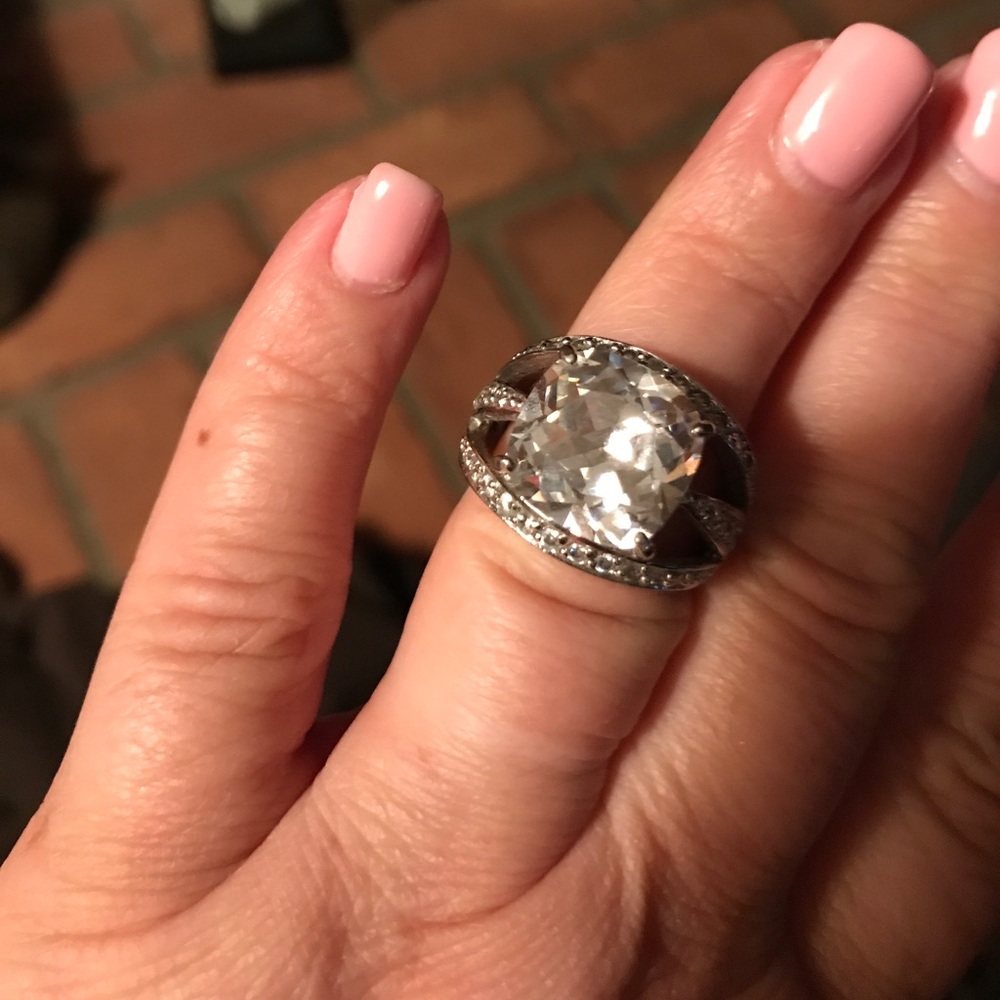 Gorgeous silver ring with extra large stone