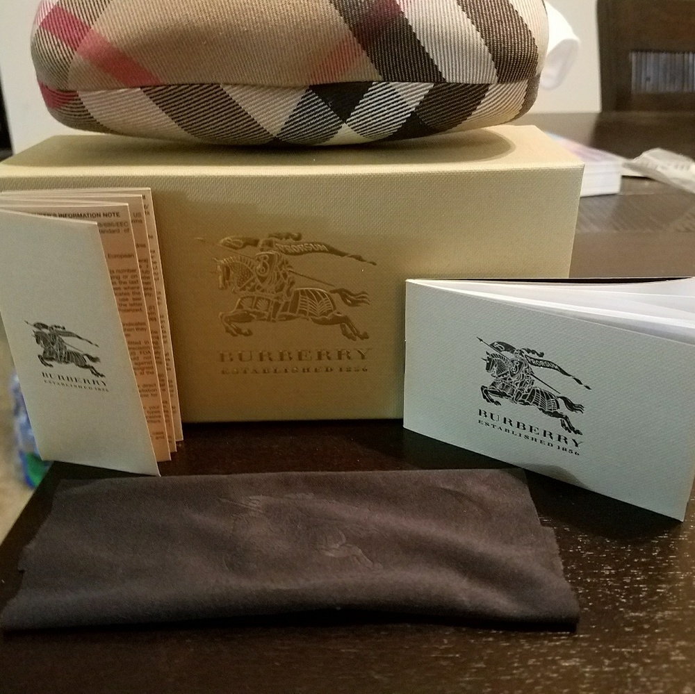 Burberry sunglass box and extras