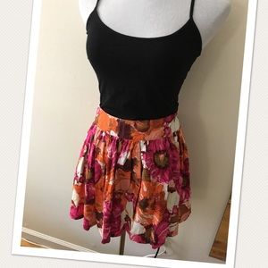 Forever21 Floral Zip up Skirt