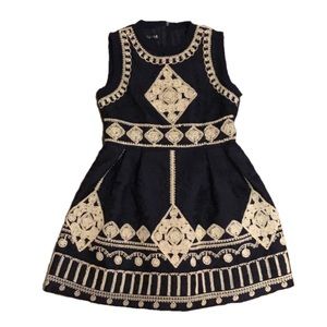 Embroidered navy babydoll dress size S