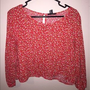 Long sleeve floral shirt