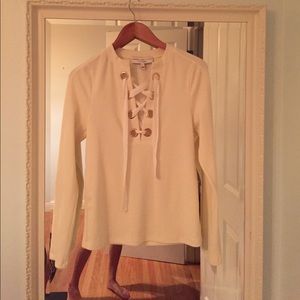A Derek Lam 10 Crosby intermix lace-up tunic