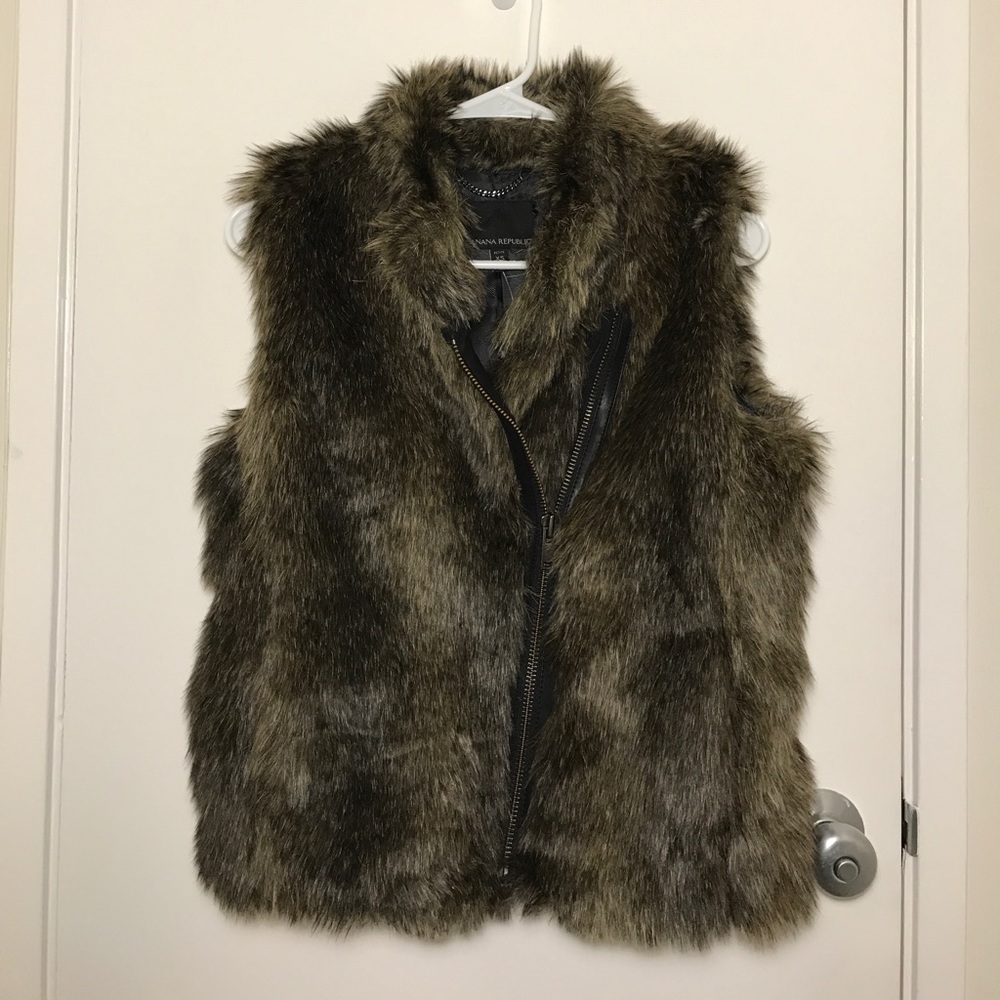 Banana Republic Faux Fur Vest