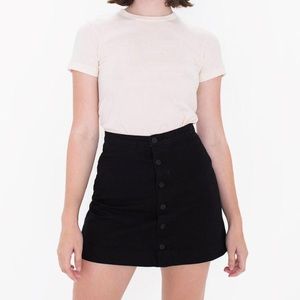American Apparel Denim Button Down Skirt