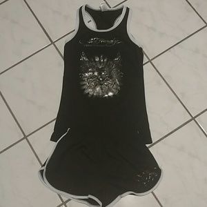 Ed Hardy matching short & tank set (NWOT)