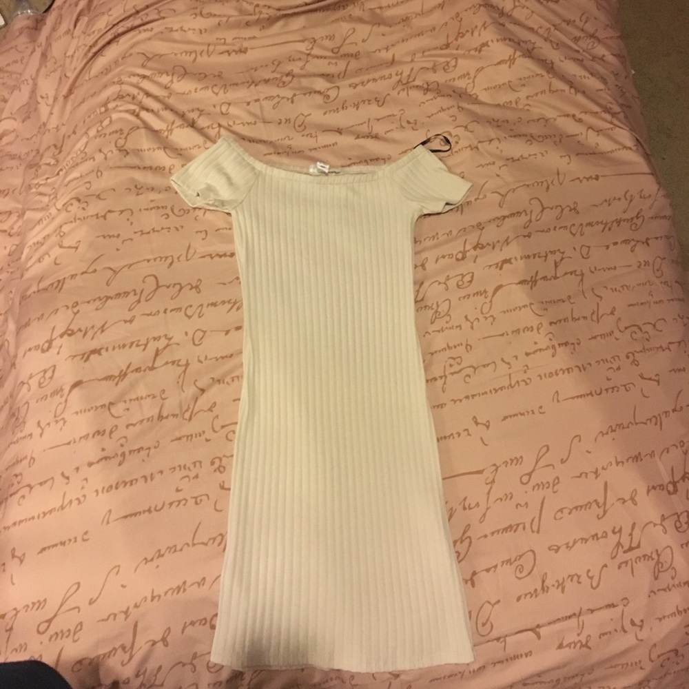 Light tan body con dress