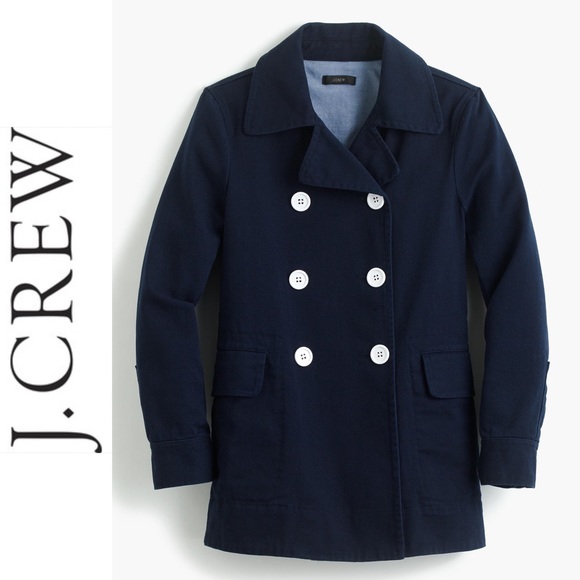 J. Crew Jackets & Blazers - Heavyweight Cotton Twill Peacoat
