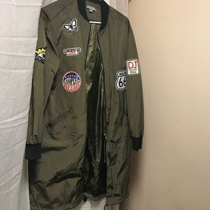 Long bomber jacket