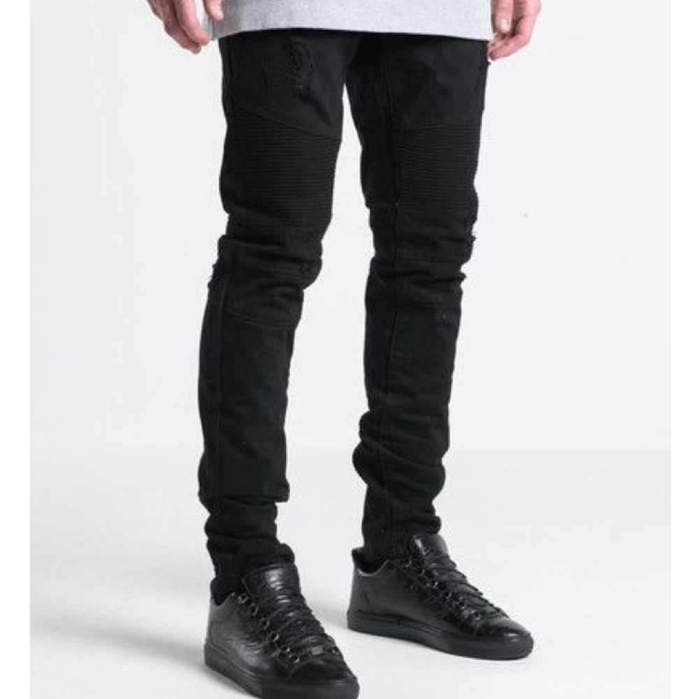 Embellish NYC Ripped biker jeans