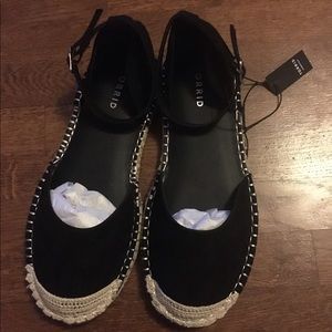 Torrid black buckle espadrilles