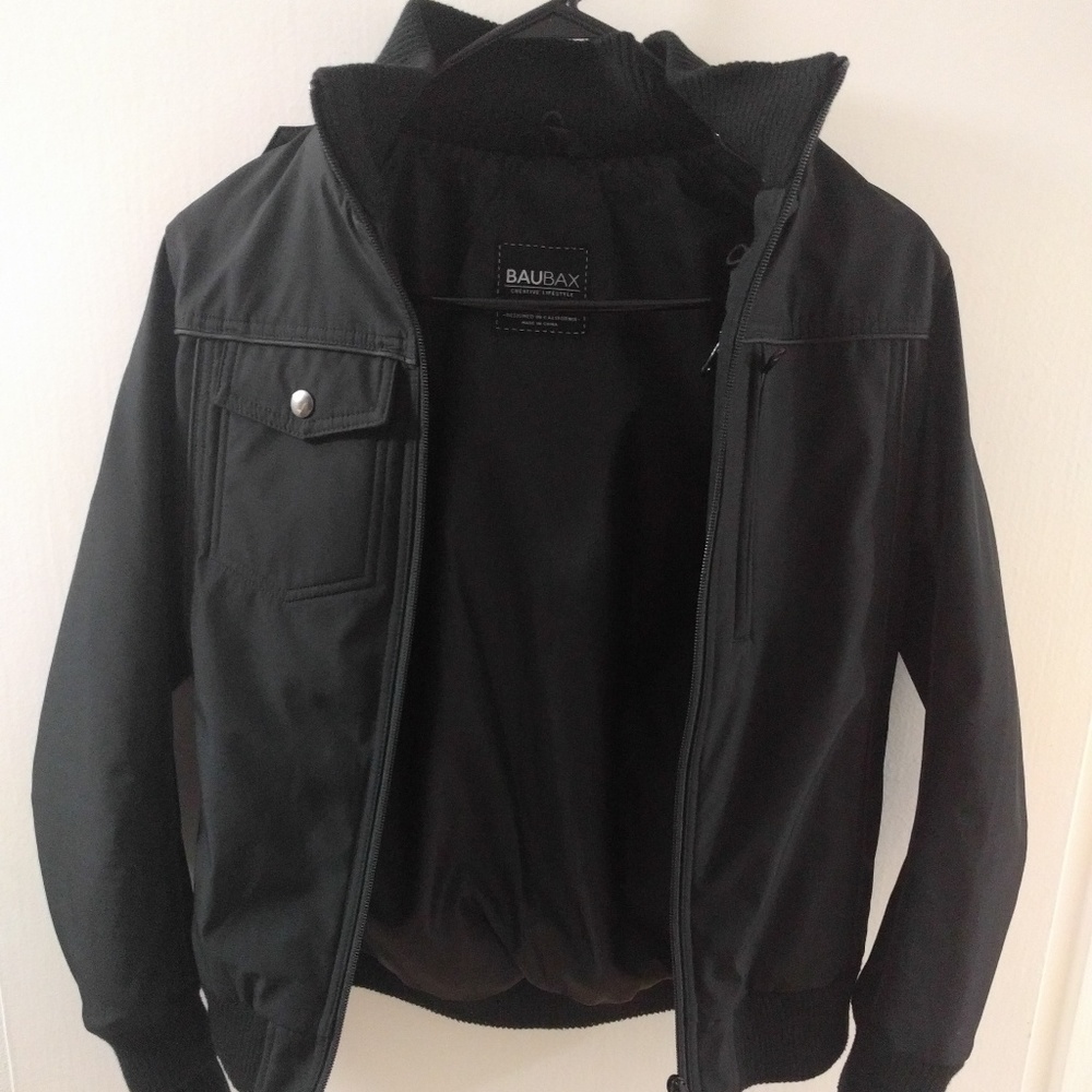 Baubax black bomber women's jacket XS