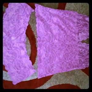 Pink boy shorts and lace top