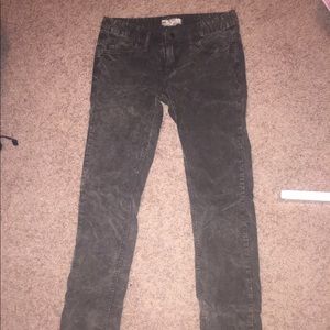Free People green corduroy jeans