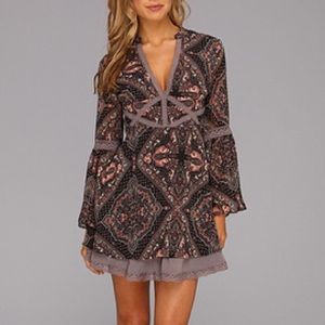 Free People poly georgette moonlight bay dress
