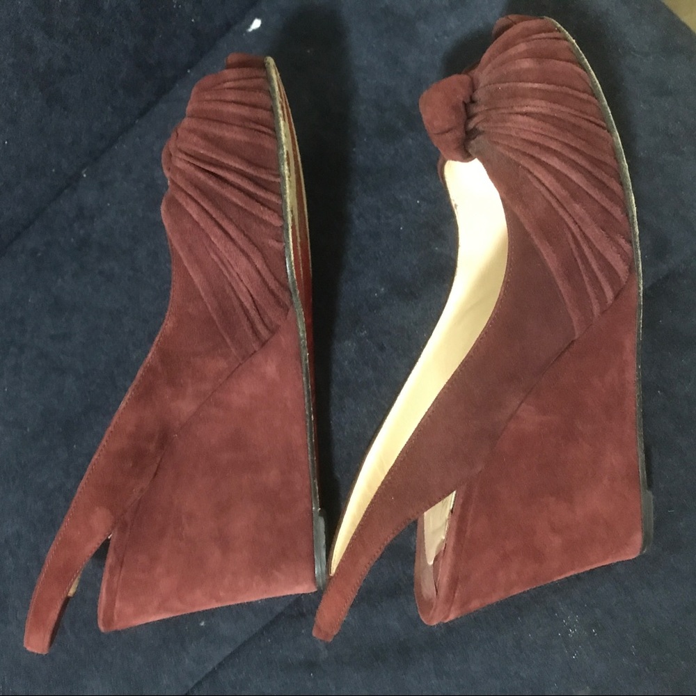 CHRISTIAN LOUBOUTIN - suede sling back wedges