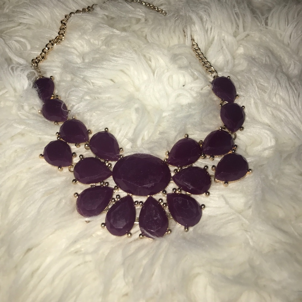 Dark purple statement necklace