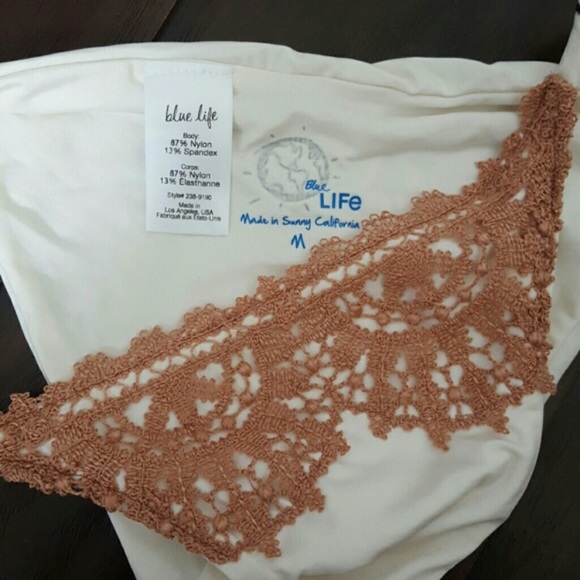 Blue life eclipse tri top in white sand - Picture 3 of 4