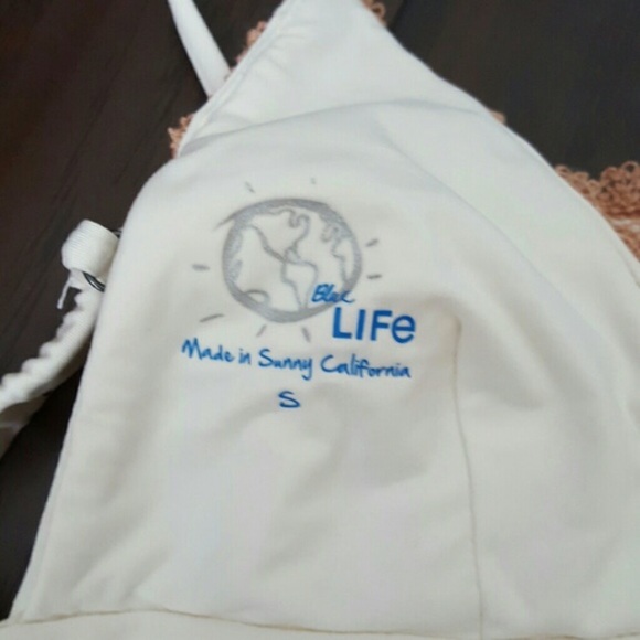 Blue life eclipse tri top in white sand - Picture 4 of 4