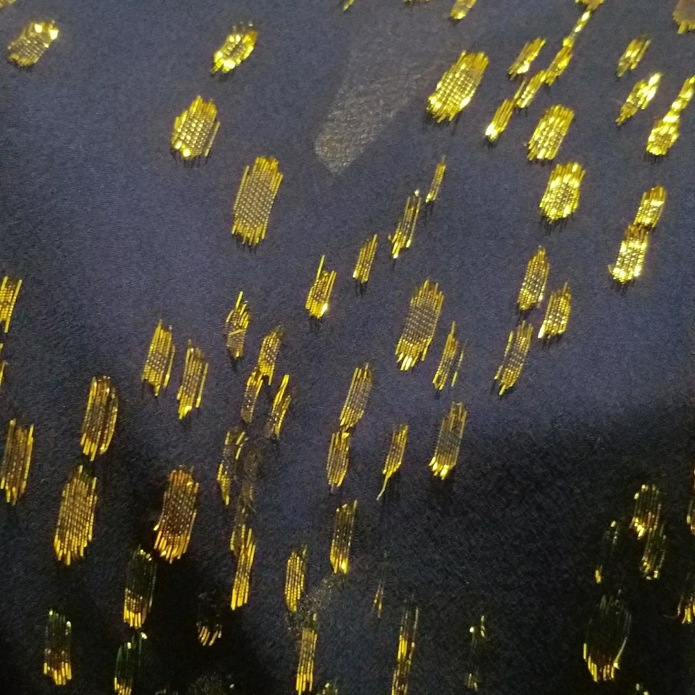 Flocked Metallic Silk Slip Dress - Picture 3 of 7