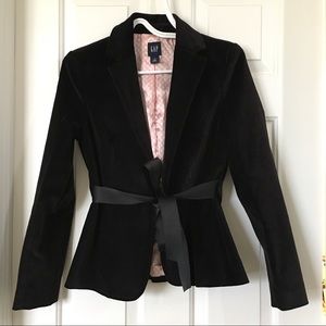 Black velvet gap blazer size 4