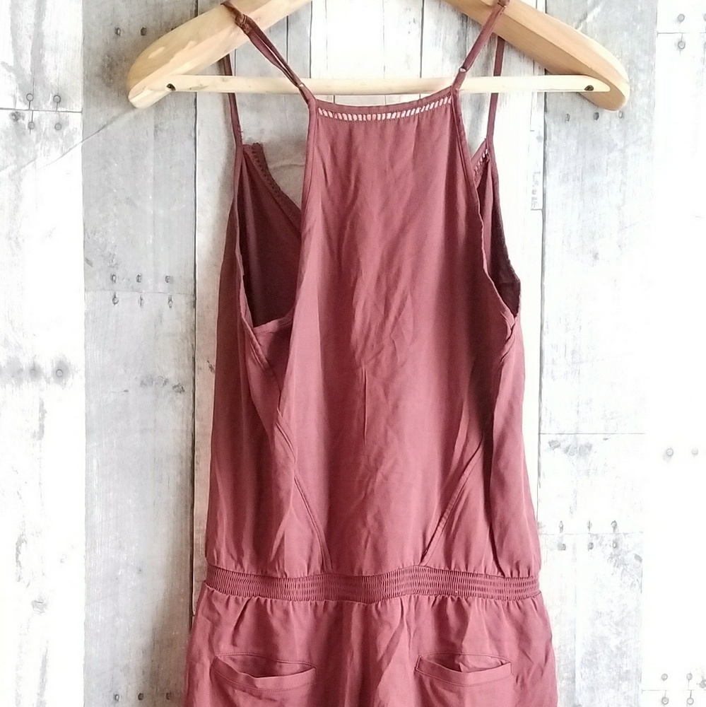 🍍 ANTHROPOLOGIE LILKA rusty burgundy romper - Picture 2 of 6
