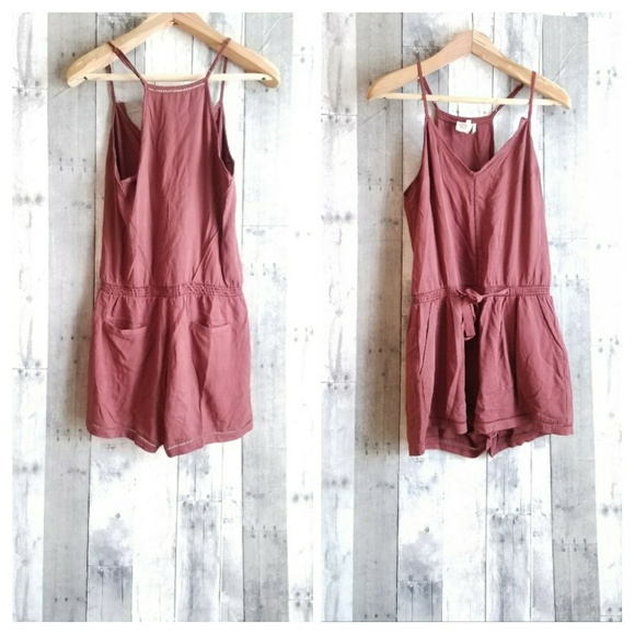 🍍 ANTHROPOLOGIE LILKA rusty burgundy romper - Picture 3 of 6