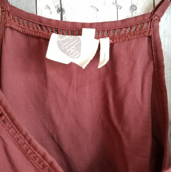 🍍 ANTHROPOLOGIE LILKA rusty burgundy romper - Picture 6 of 6