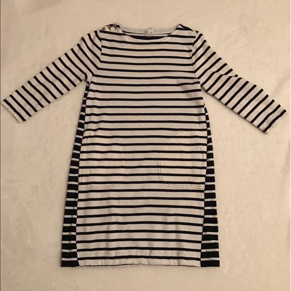 Black & White Striped J.Crew Kids Dress