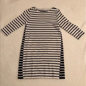 Black & White Striped J.Crew Kids Dress