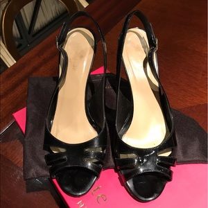 Kate Spade Black Patent Leather Sandals Size 6