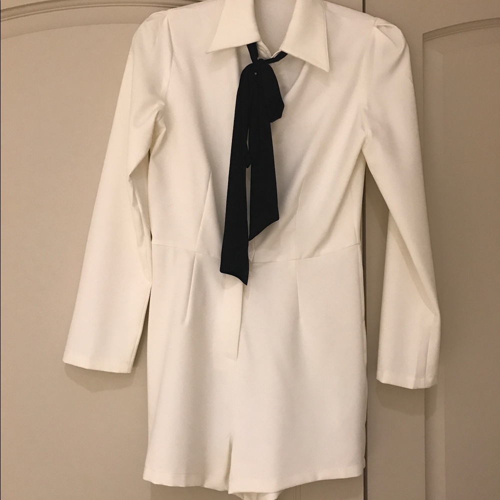 Nasty Gal tuxedo romper
