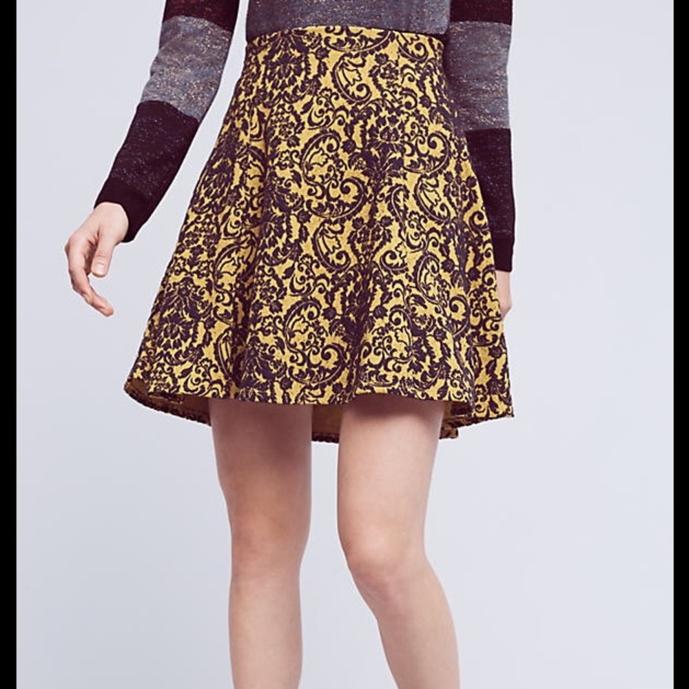 Maeve anthropologie cotton blend pull up skirt XS