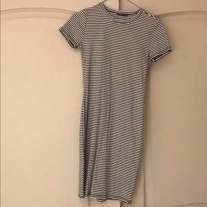 Stripe fitted tshirt dress