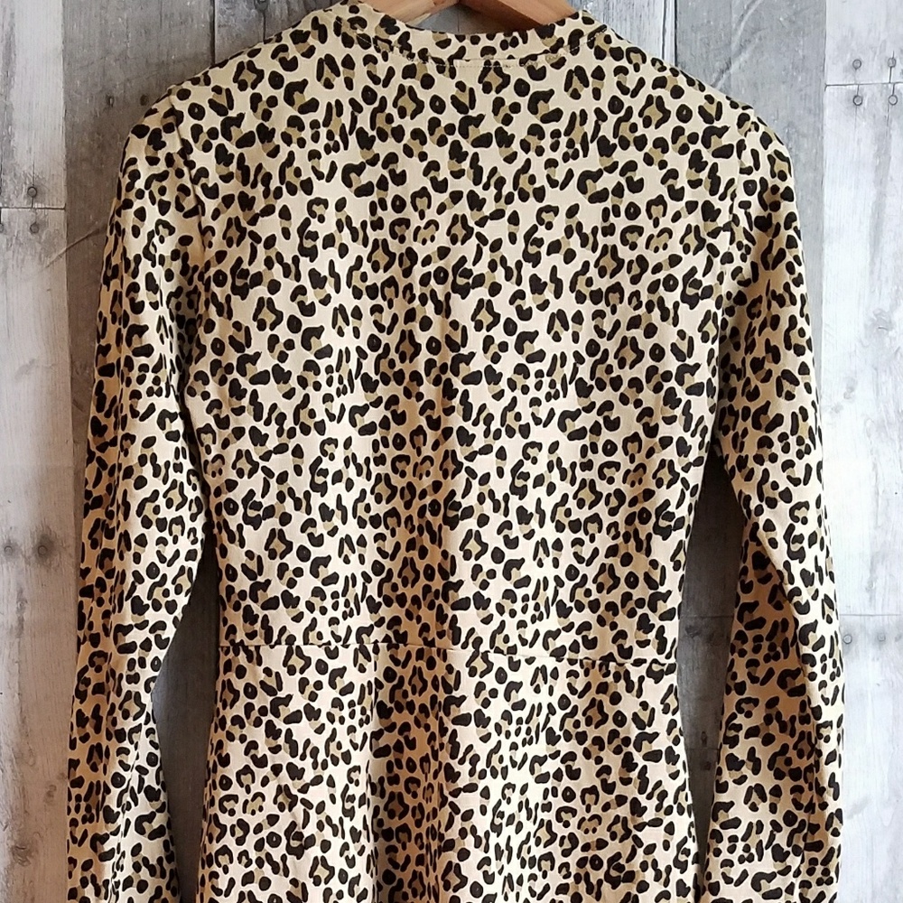 🍍EUC TRF BY ZARA animal print long sleeved dress - Picture 3 of 5