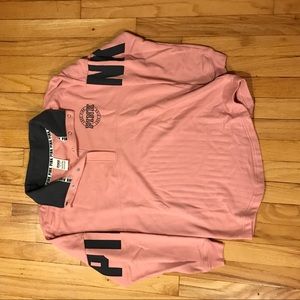 Pink PINK Snap-Button Pullover Sweatshirt