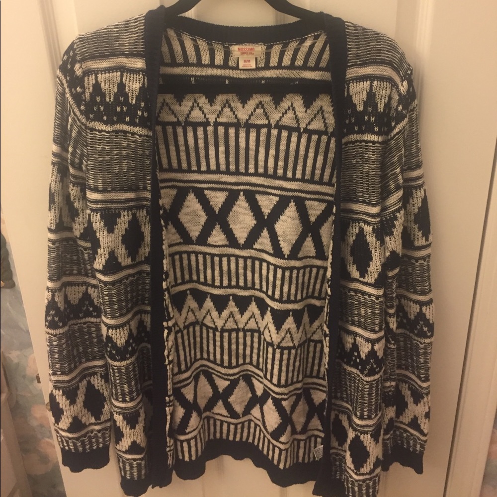 Navy/White Cardigan