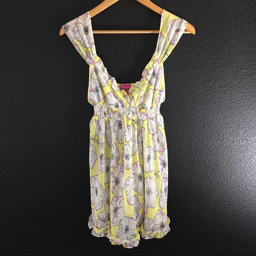Betsey Johnson Floral Baby Doll Chemise S