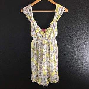 Betsey Johnson Floral Baby Doll Chemise S