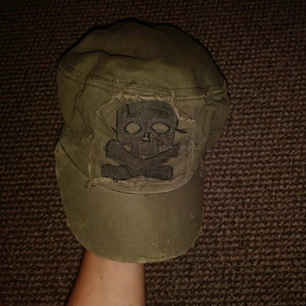 Olive green cadet hat