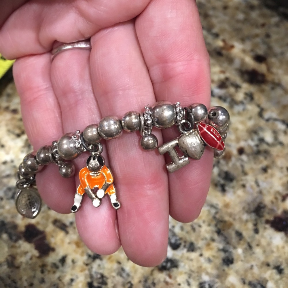 Football Mom bracelet w/charms