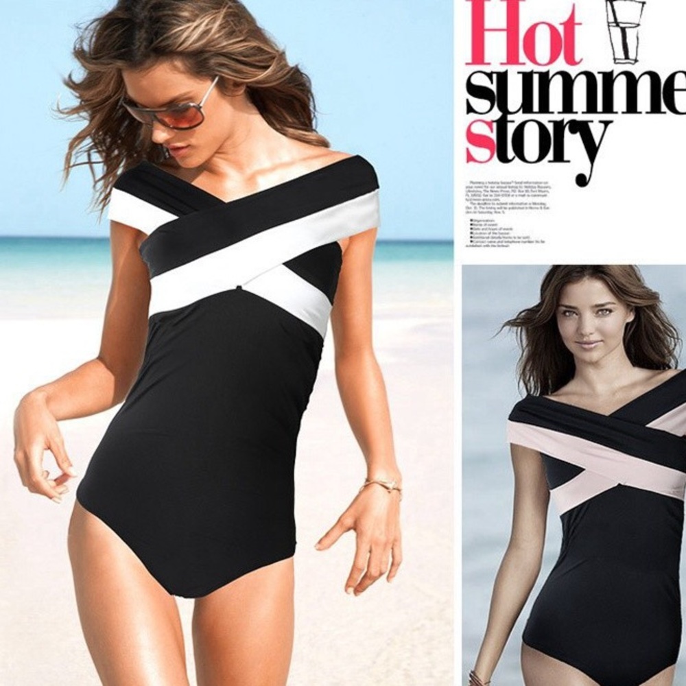 NWT💄🖤Shoulder Covered Wm Swimsuit One Piece 💄🖤